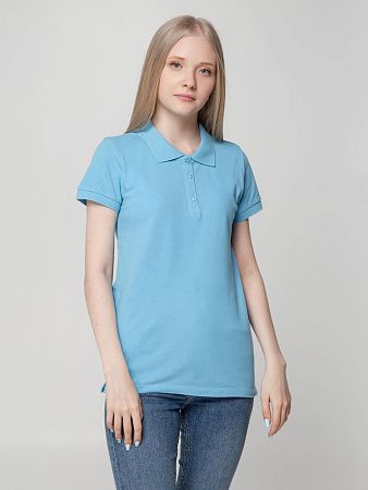 Рубашка поло женская Virma Lady, голубая, размер XL